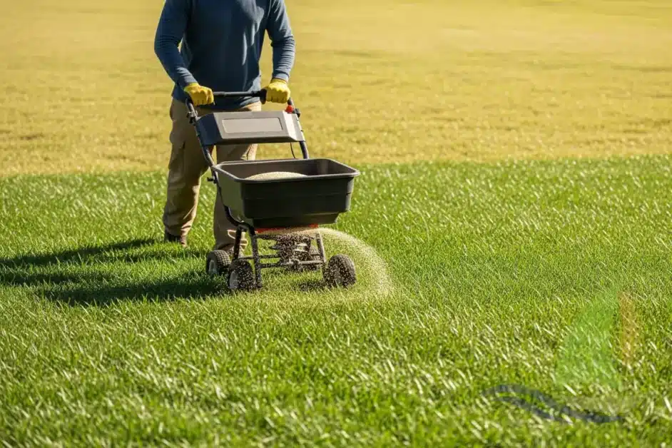 Beautiful green lawn care